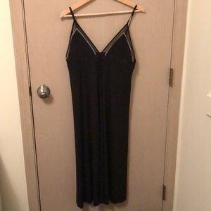 Zara Black midi dress v neck